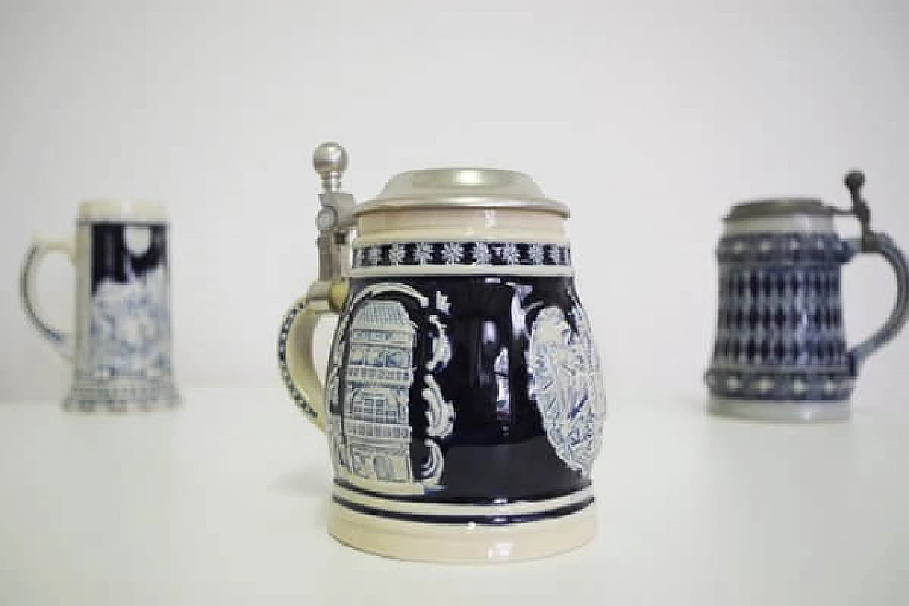 4 Porcelain beer mugs, 1980s 1407056