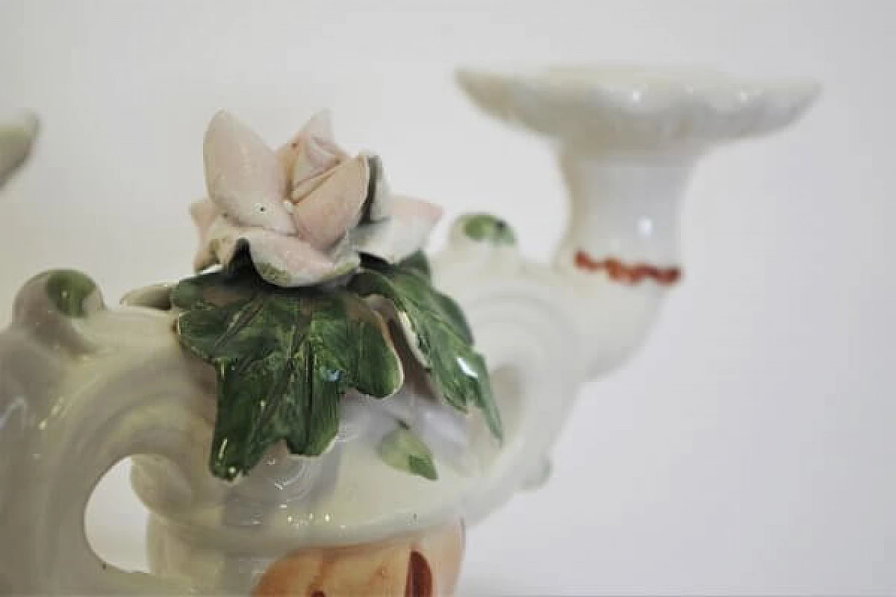 Pair of candlesticks in Bassano ceramic, 1970s 1407058