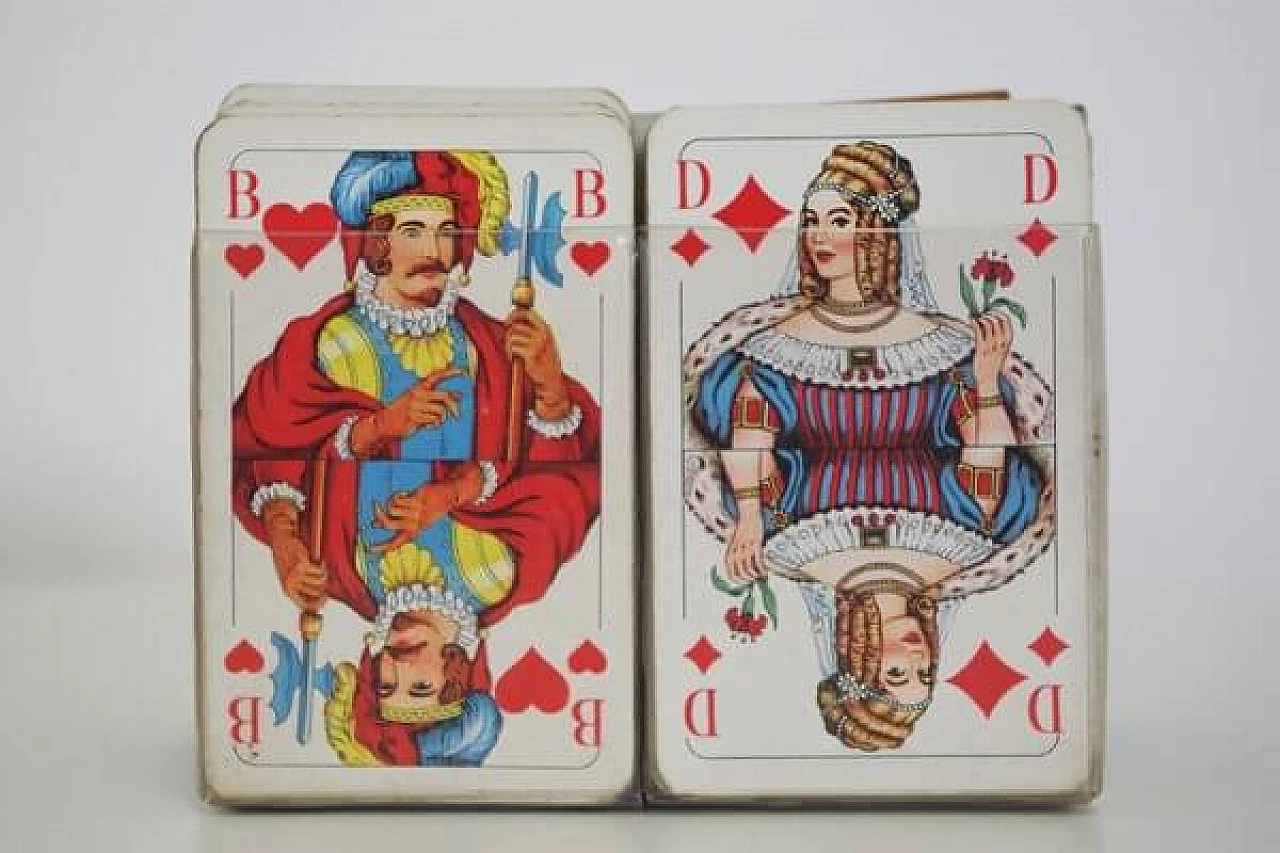 Blocco da viaggio con carte da gioco di Schmids Munchen Spielkarten, anni '60 1407063