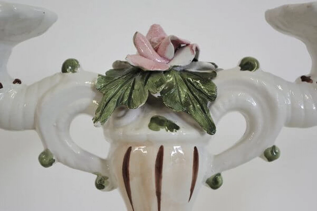 Pair of candlesticks in Bassano ceramic, 1970s 1407068