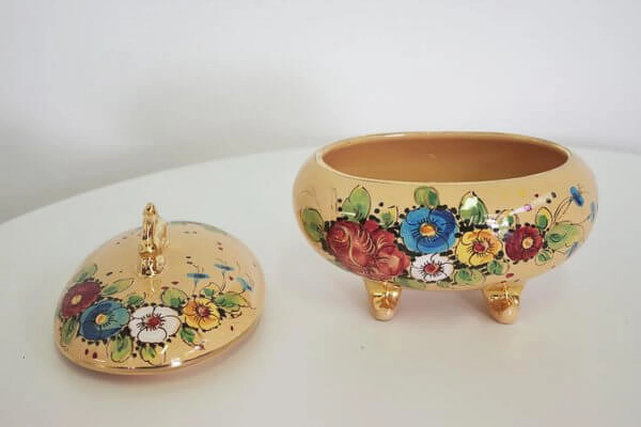 Vaso Dolli di Gualdo Tadino in ceramica decorata, anni '70 1407070