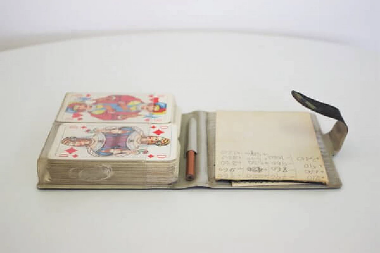 Blocco da viaggio con carte da gioco di Schmids Munchen Spielkarten, anni '60 1407073