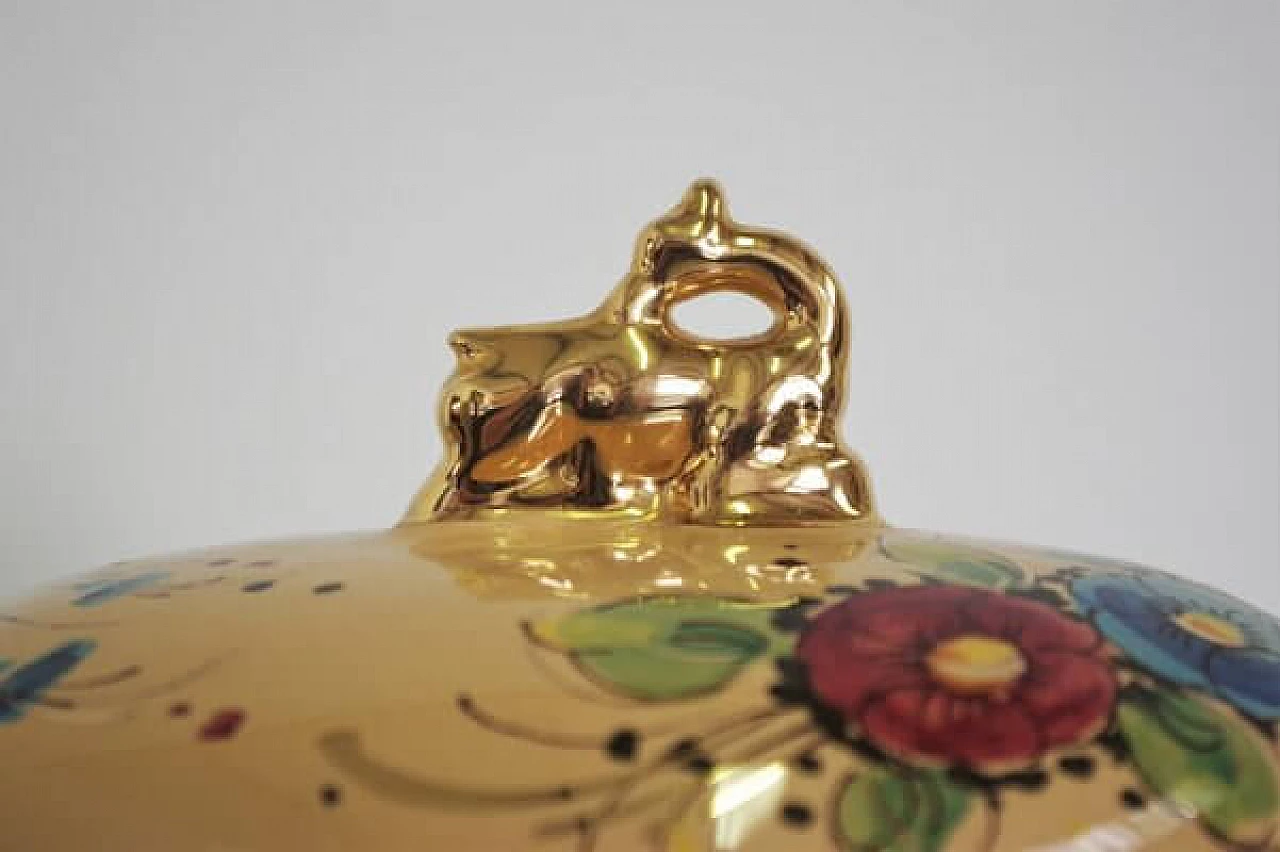 Vaso Dolli di Gualdo Tadino in ceramica decorata, anni '70 1407074