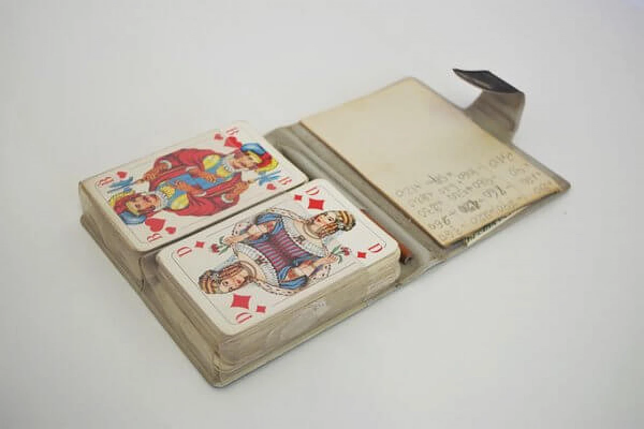 Blocco da viaggio con carte da gioco di Schmids Munchen Spielkarten, anni '60 1407078