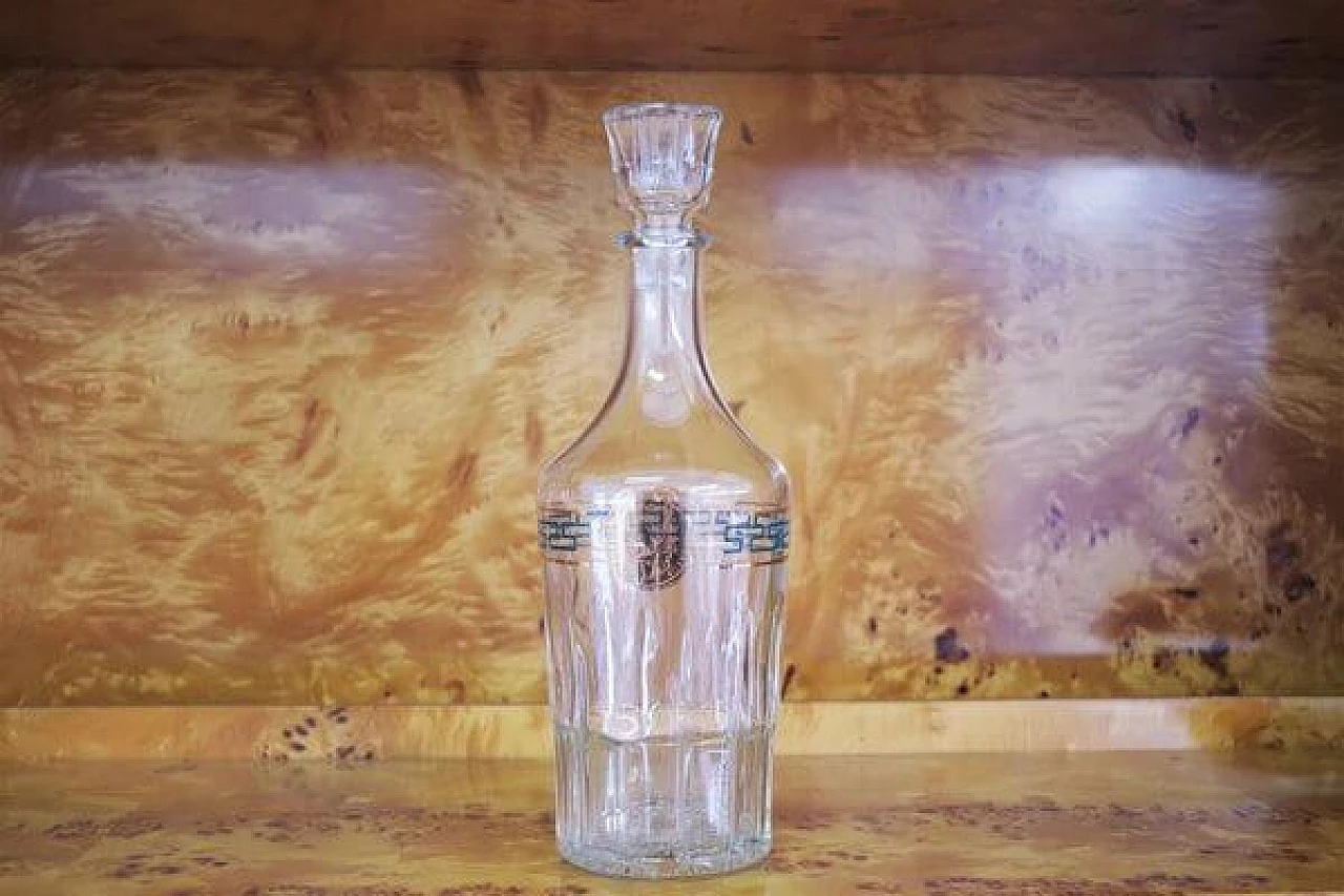 Empire-style glass liquor bottle, 1970s 1407082