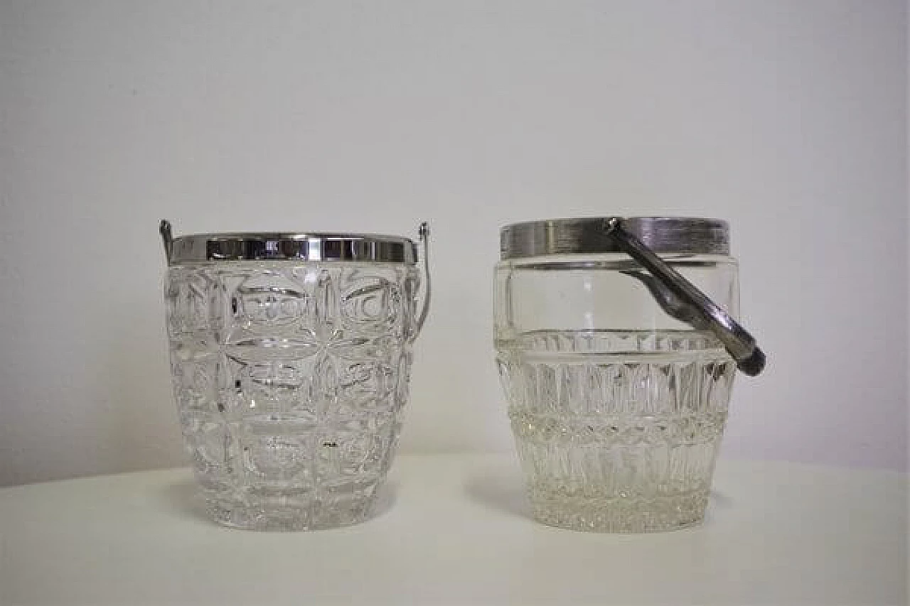 4 Glass jugs with silver rim Vecchia Romagna, 1960s 1407103