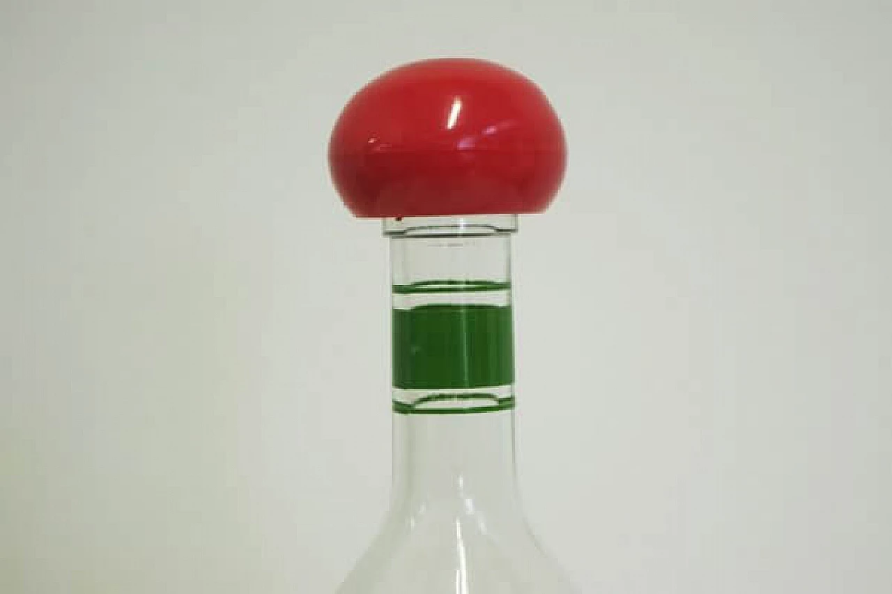 5  liqueur glasses and bottle in stained glass, 1960s 1407104
