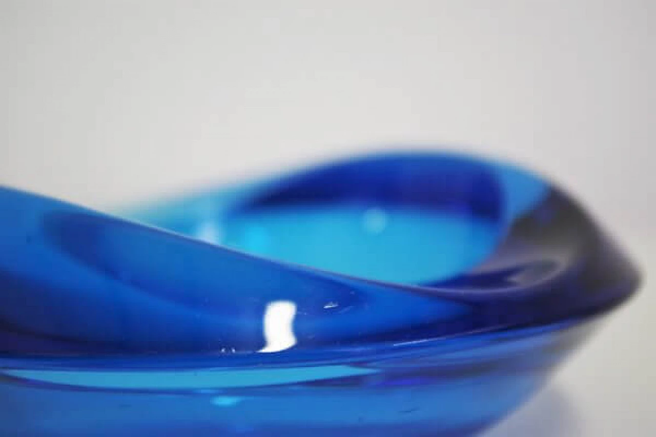 Blue colored glass ashtray, 1970s 1407107