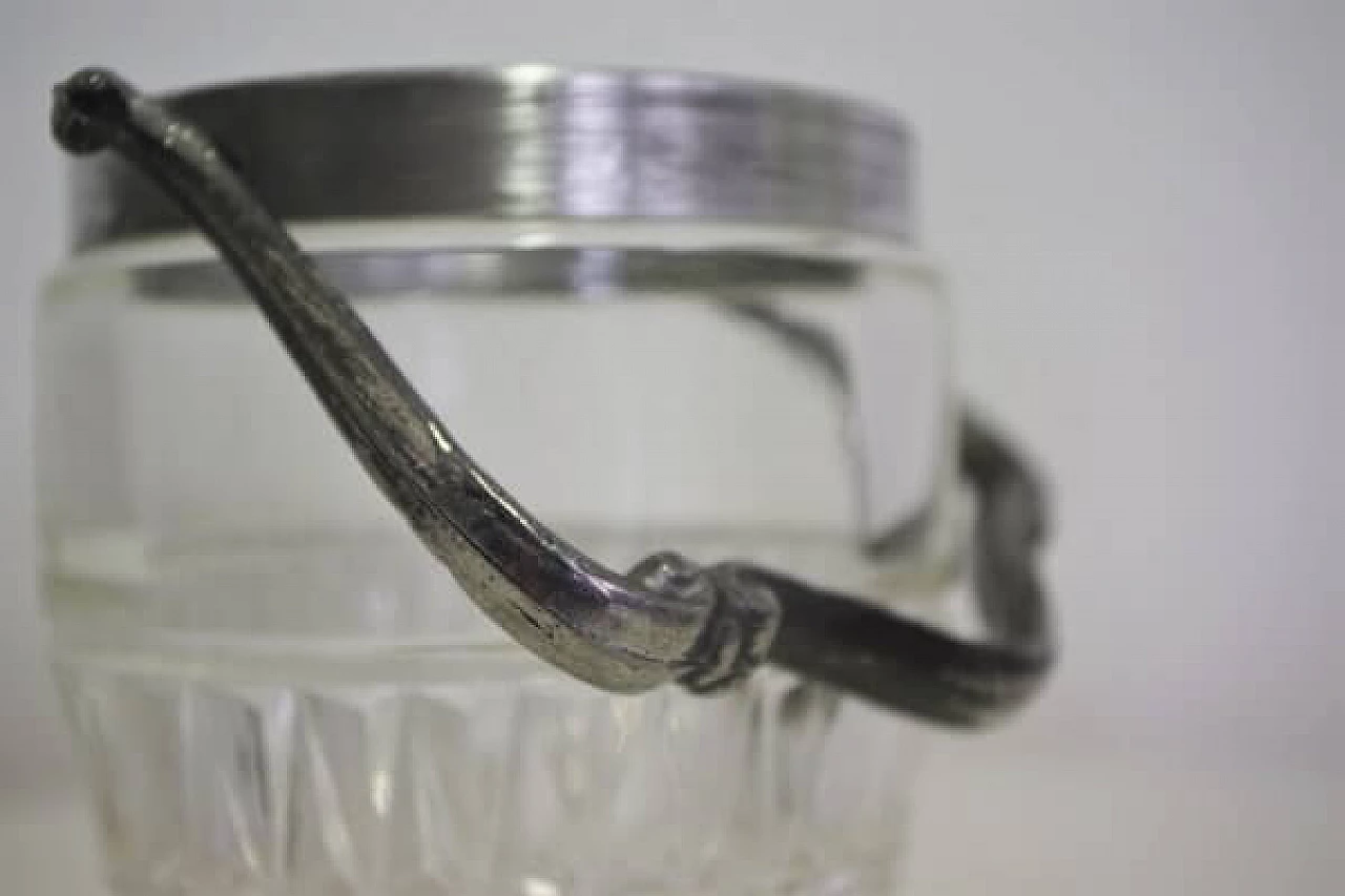 4 Glass jugs with silver rim Vecchia Romagna, 1960s 1407109