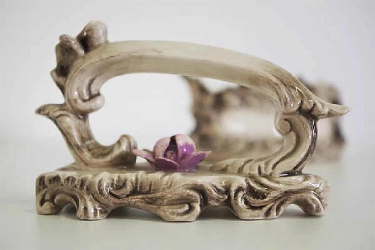 Ceramic clothes iron from Capodimonte, 1960s 1407110