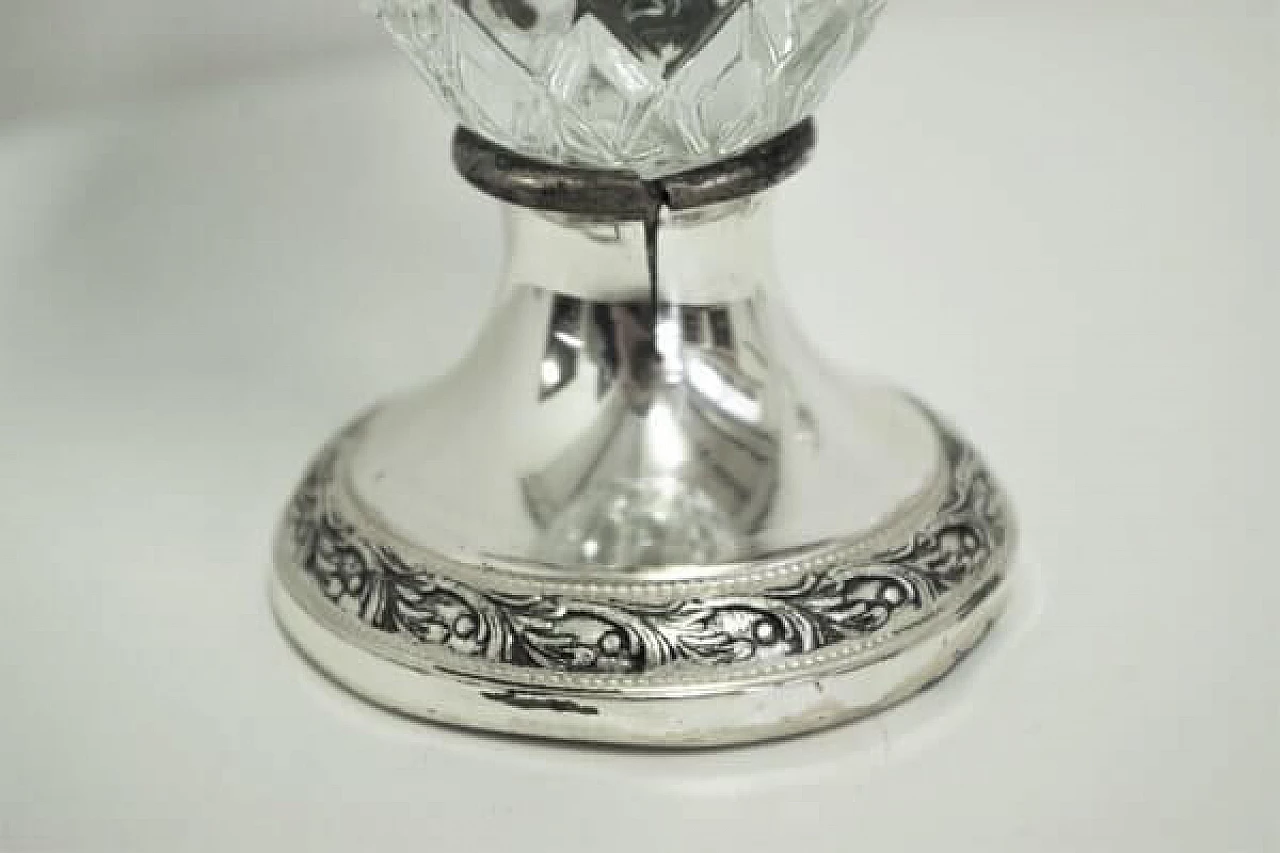 4 Glass jugs with silver rim Vecchia Romagna, 1960s 1407119