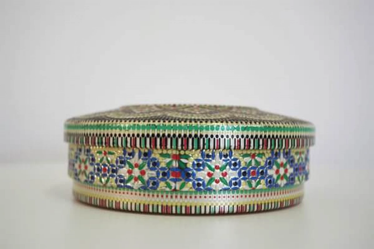 Flowered tin box, 1970s 1407130