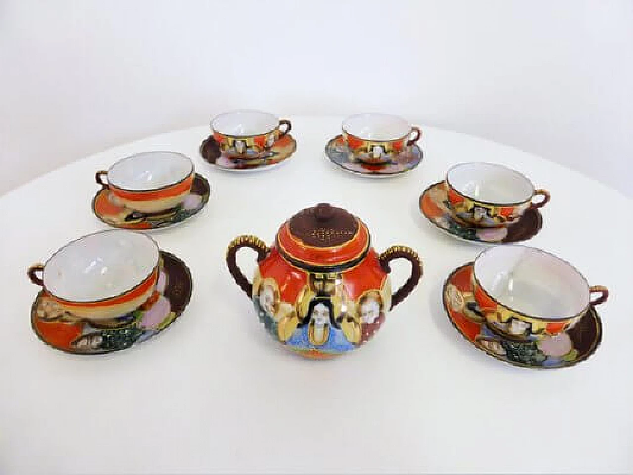 13 Porcellane cinesi dipinte a mano, anni '50 1407158