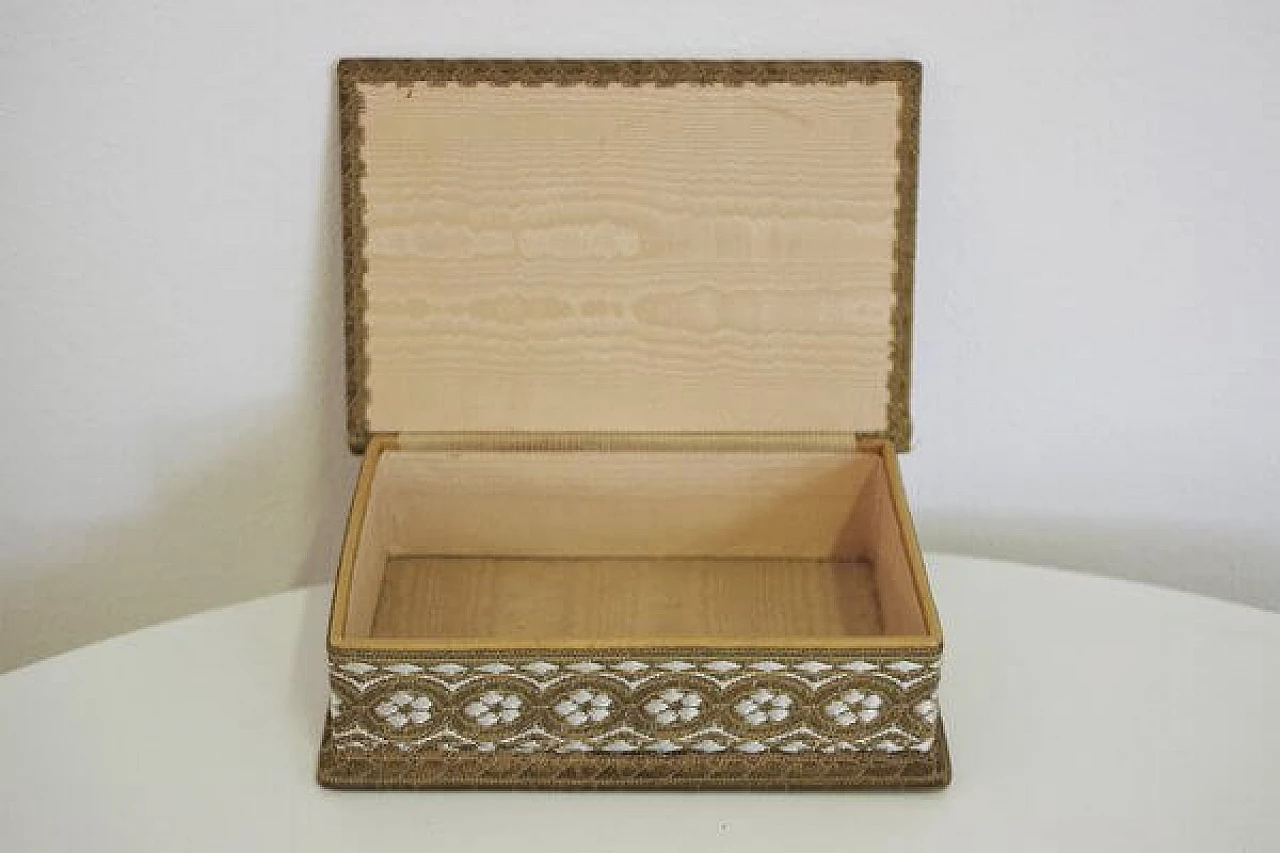 5 Venice boxes in fabric and wood, 1970s 1407166