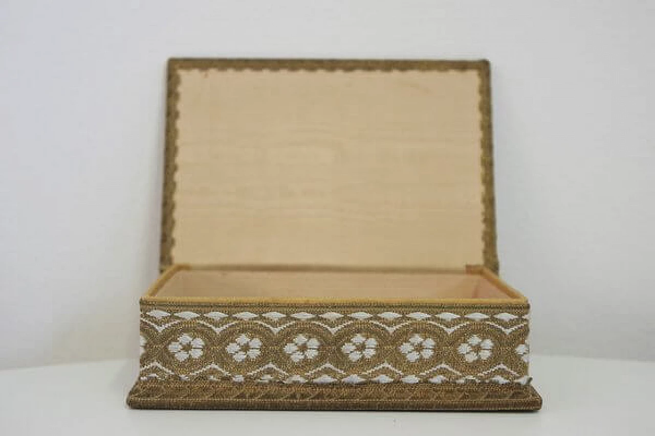 5 Venice boxes in fabric and wood, 1970s 1407171