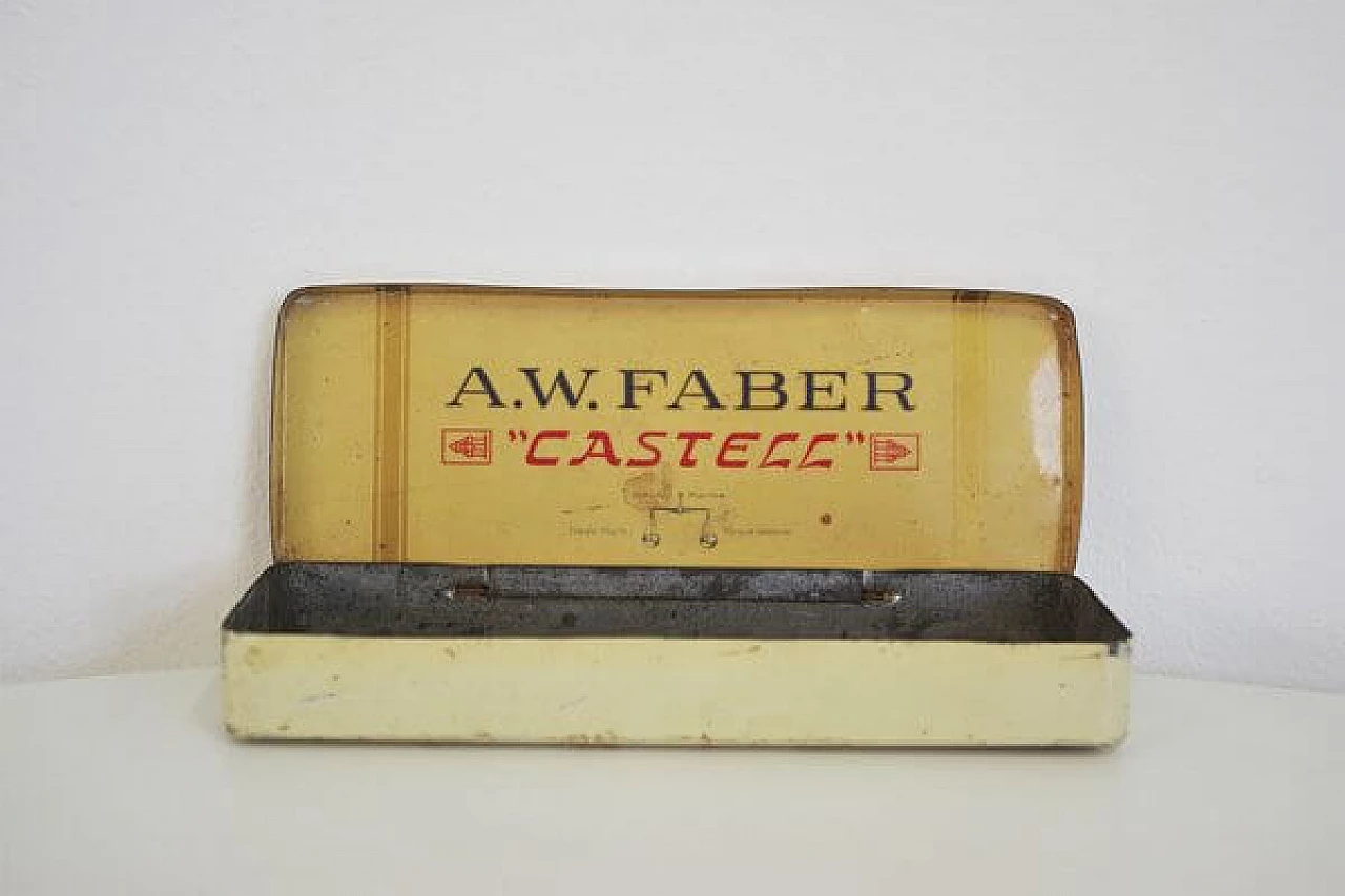 Coppia di scatole in latta di AW Faber Castell, anni '60 1407187
