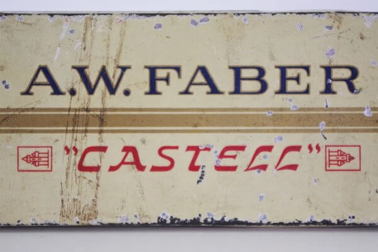 Coppia di scatole in latta di AW Faber Castell, anni '60 1407189