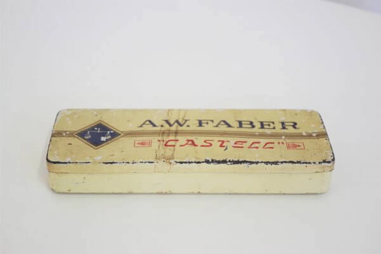 Pair of AW Faber Castell tin boxes, 1960s 1407195