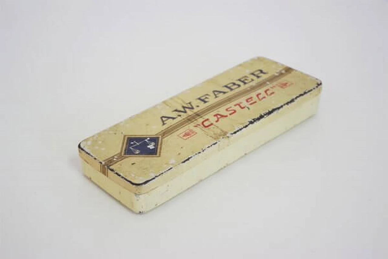 Coppia di scatole in latta di AW Faber Castell, anni '60 1407198