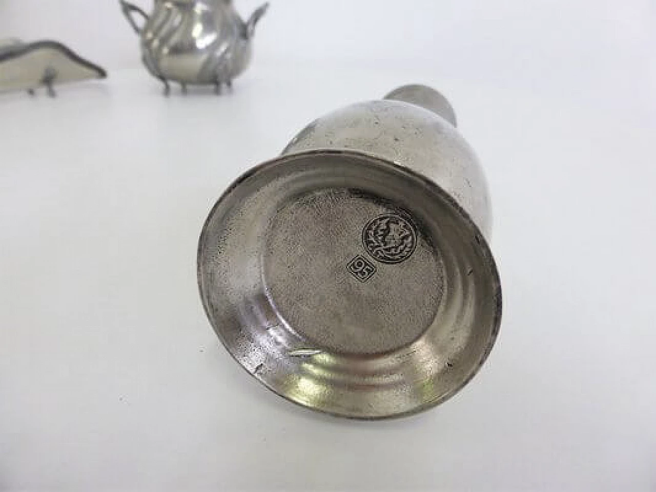 4 Oggetti per la tavola in peltro fatti a mano, anni '60 1407214