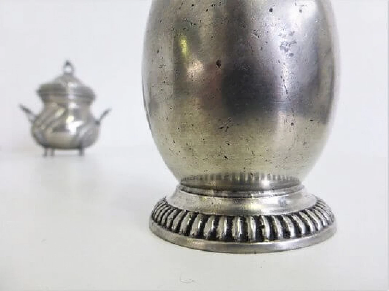 4 Oggetti per la tavola in peltro fatti a mano, anni '60 1407224