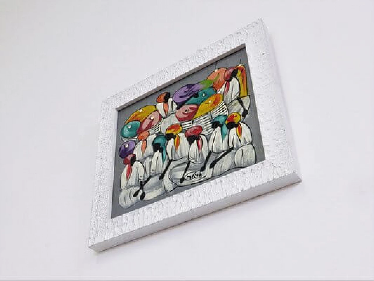 4 Caribbean paintings on canvas, 1990s 1407266