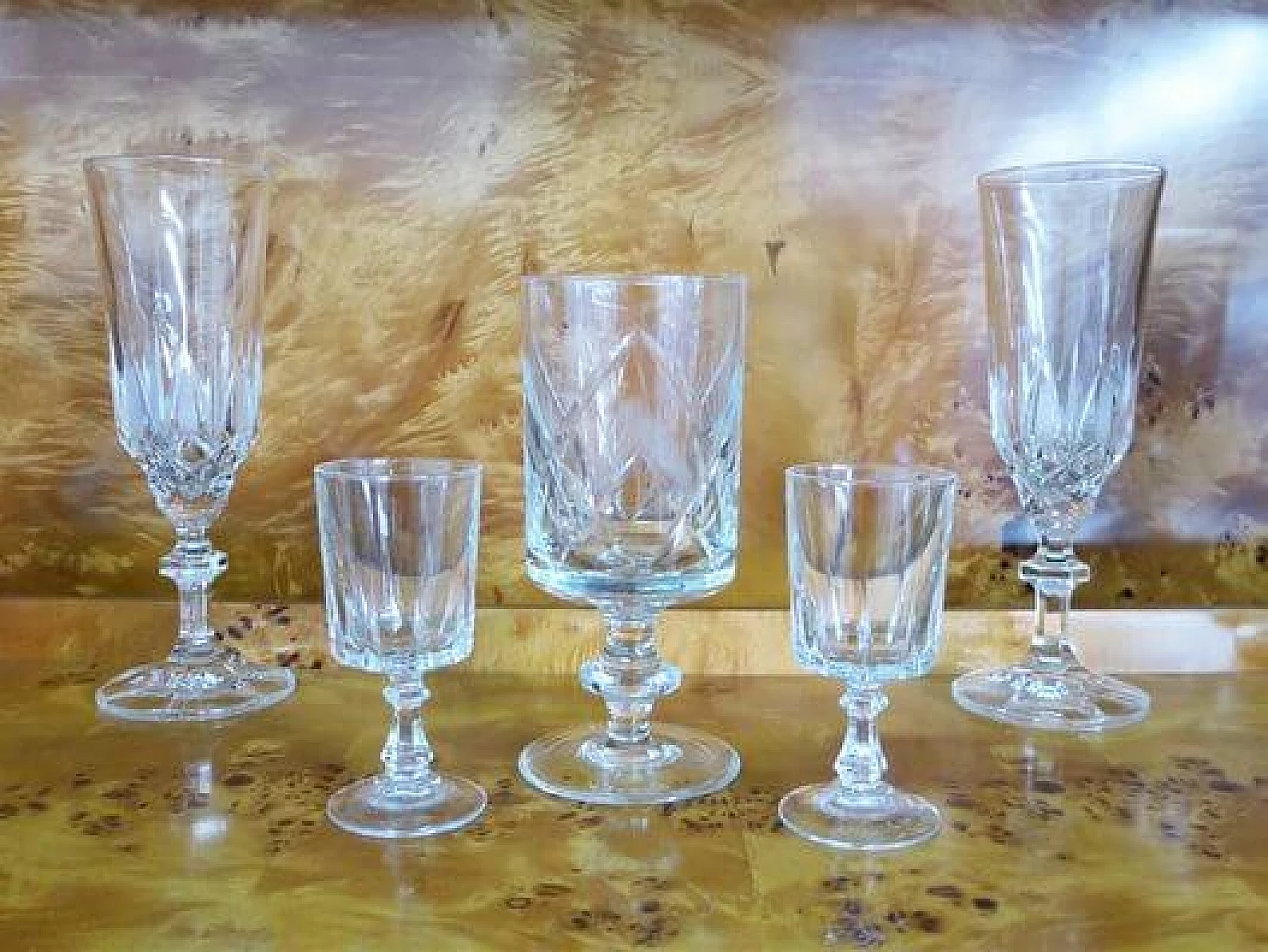 18 Crystal glasses, 1970s 1407266