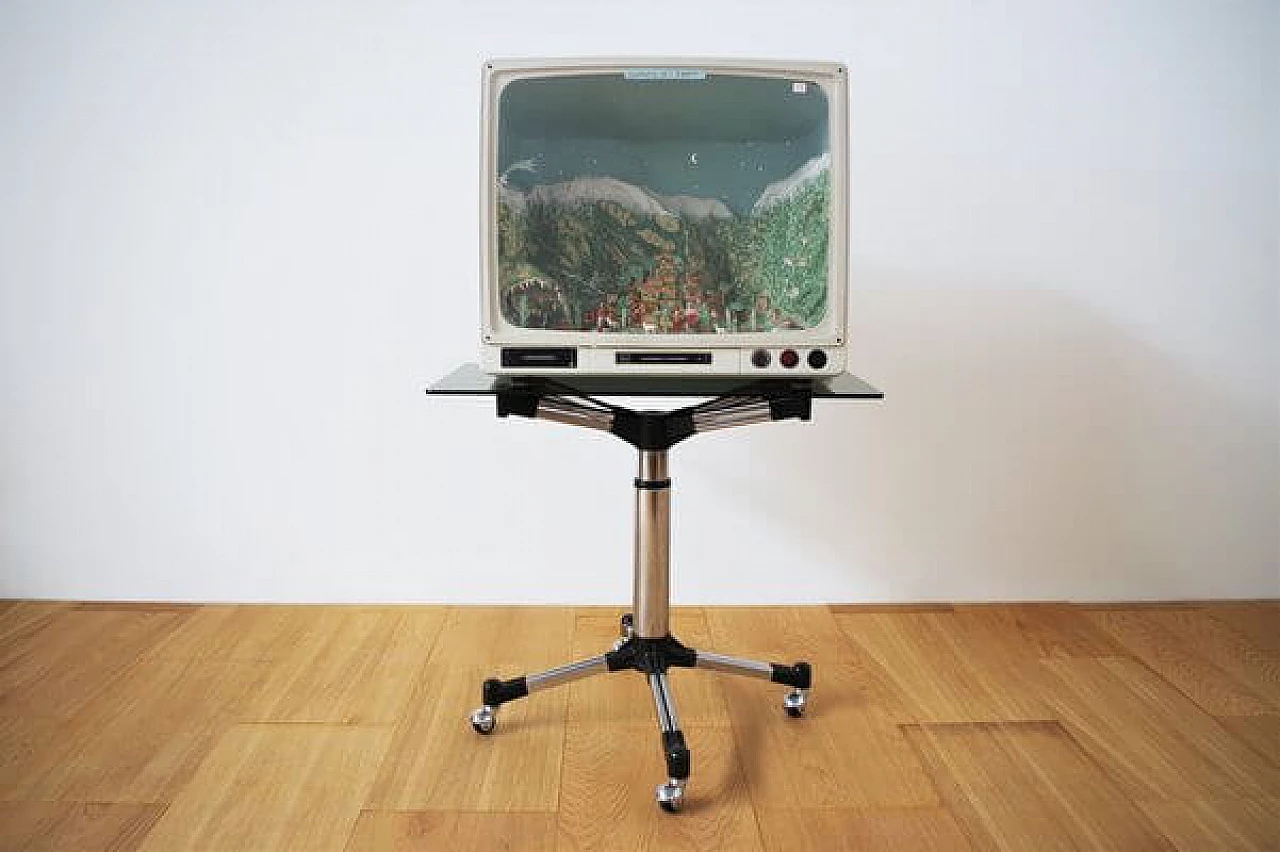 Televisore Grundig con presepe luminoso, anni '50 1407273