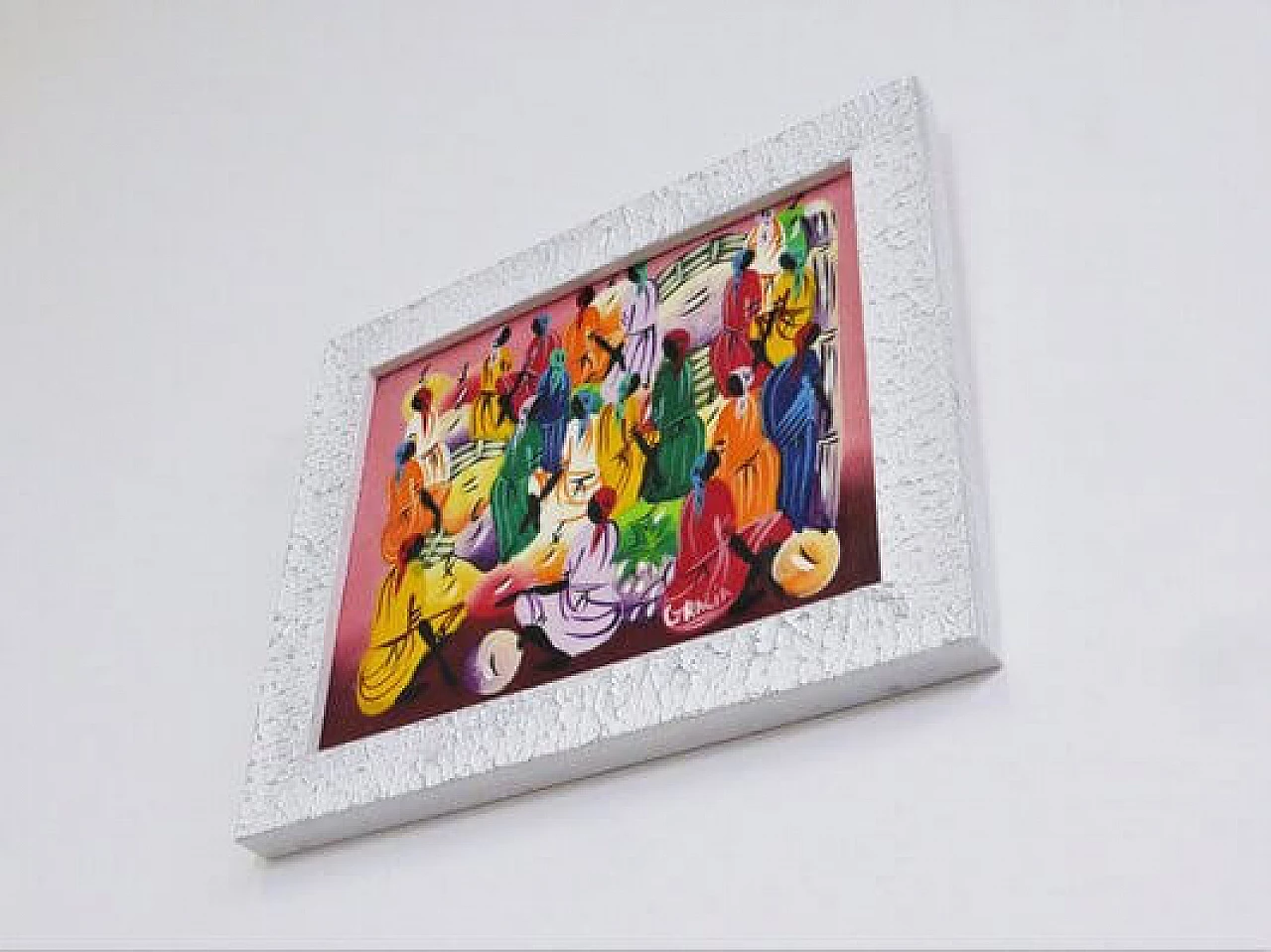 4 Caribbean paintings on canvas, 1990s 1407274