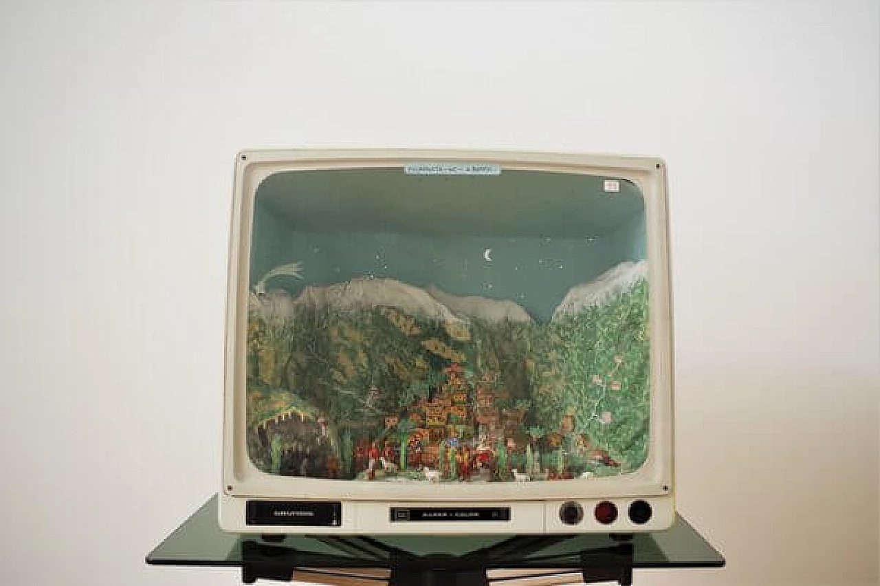 Televisore Grundig con presepe luminoso, anni '50 1407275