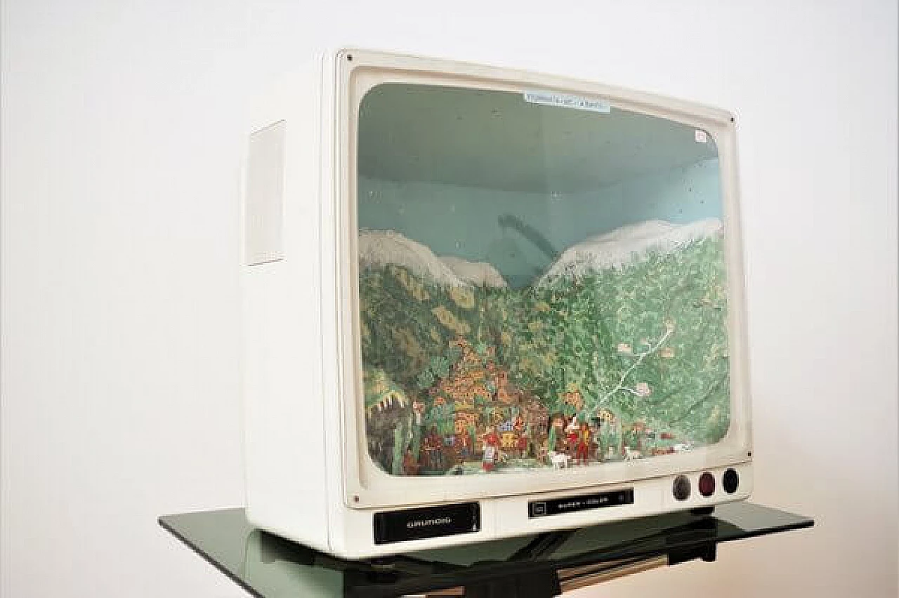 Televisore Grundig con presepe luminoso, anni '50 1407279