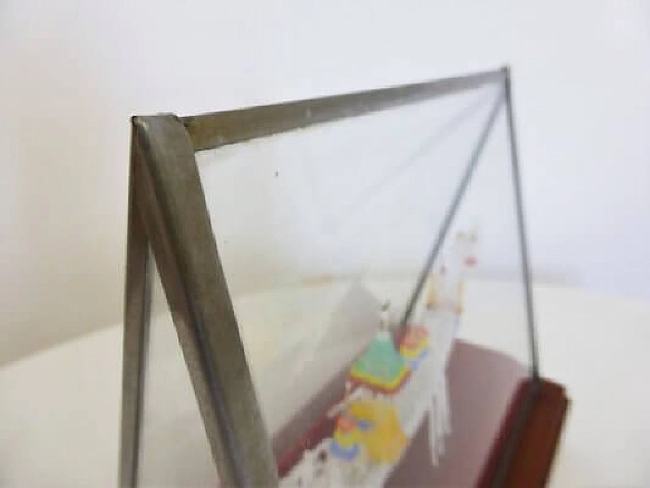 Glass case with handmade Chinese Viking ship, 1960s 1407284