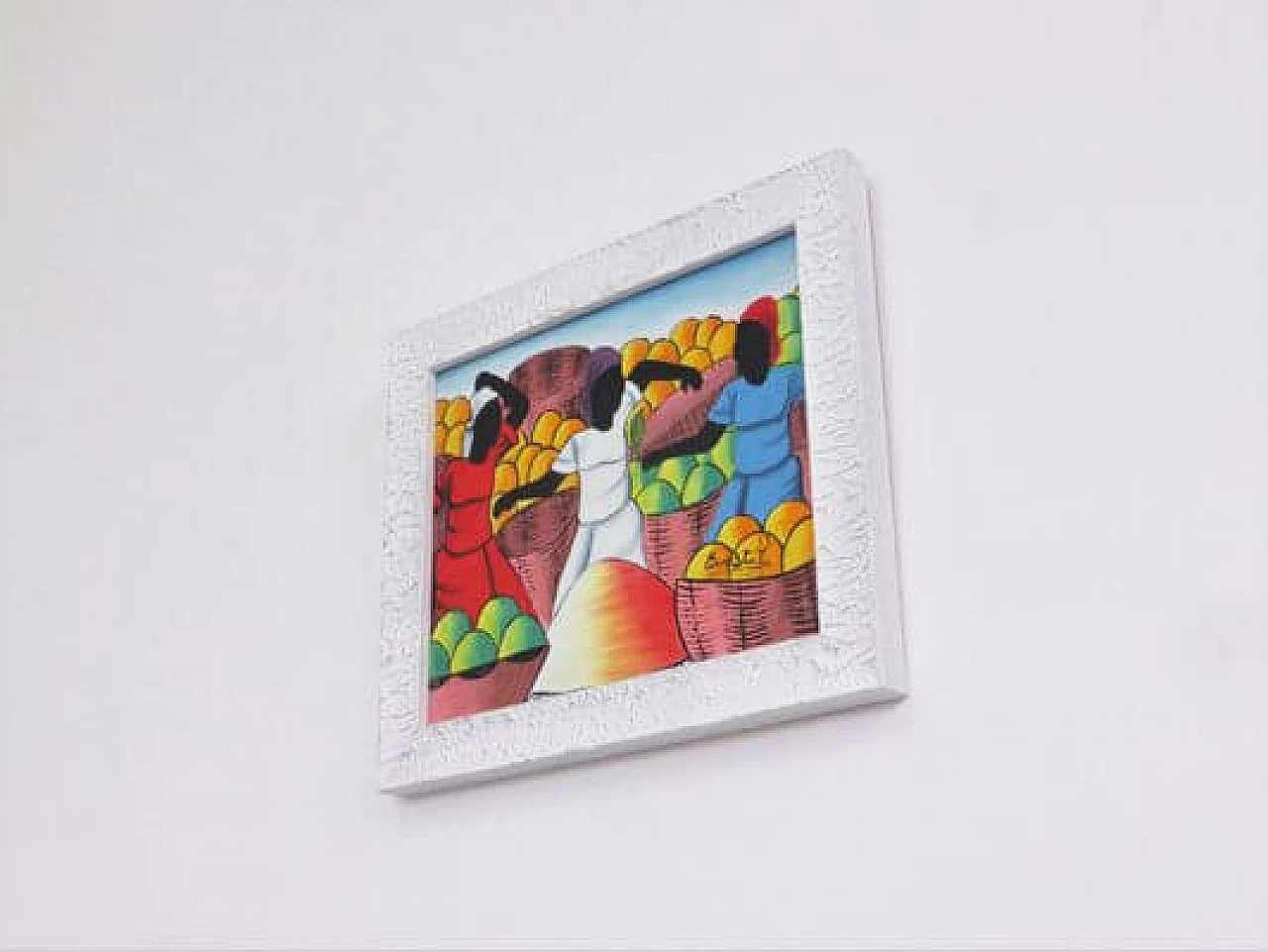 4 Caribbean paintings on canvas, 1990s 1407284