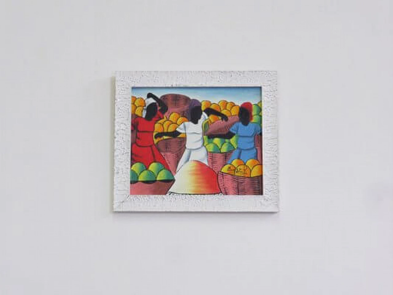 4 Caribbean paintings on canvas, 1990s 1407286