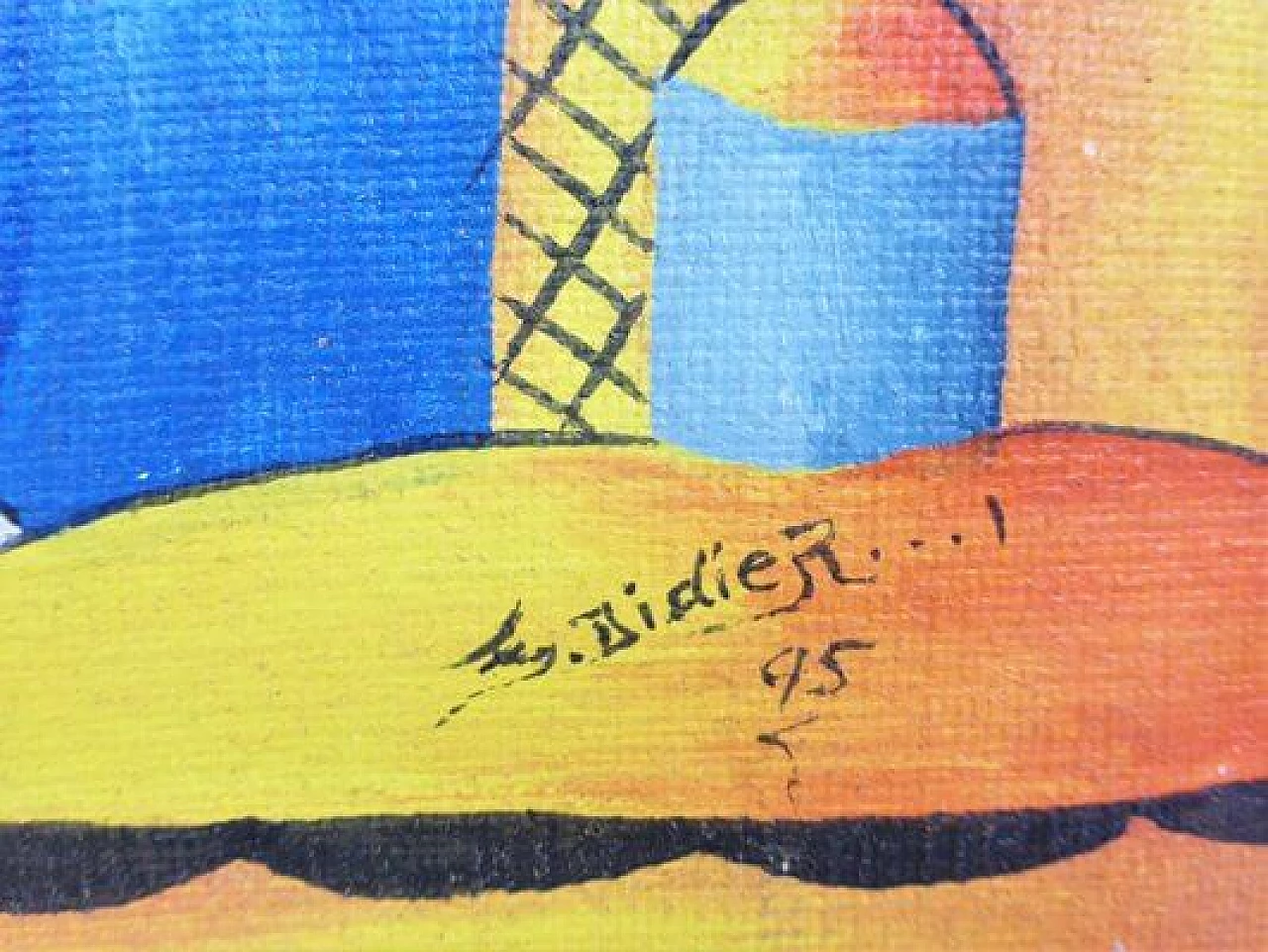 4 Caribbean paintings on canvas, 1990s 1407289