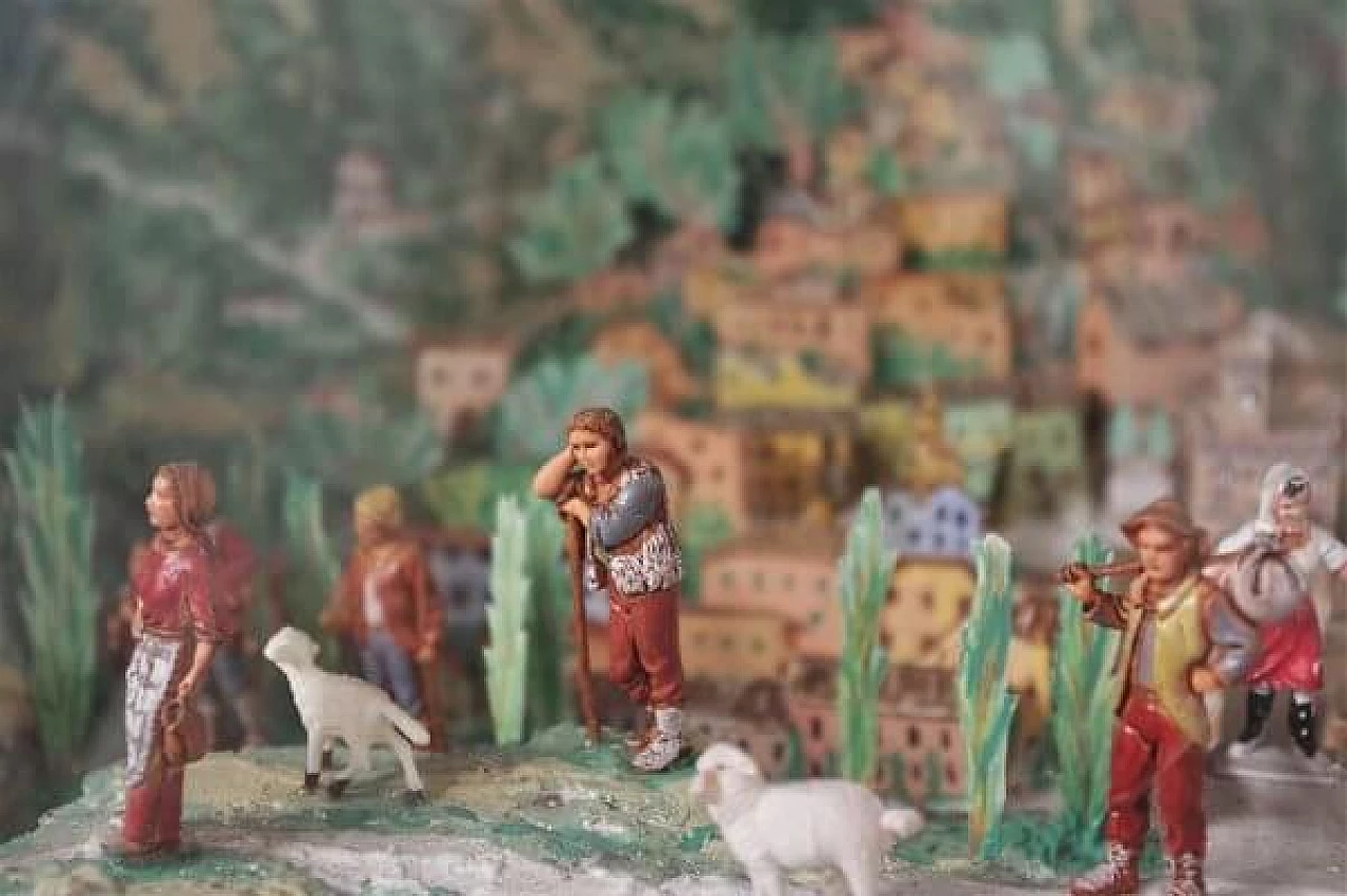 Televisore Grundig con presepe luminoso, anni '50 1407289