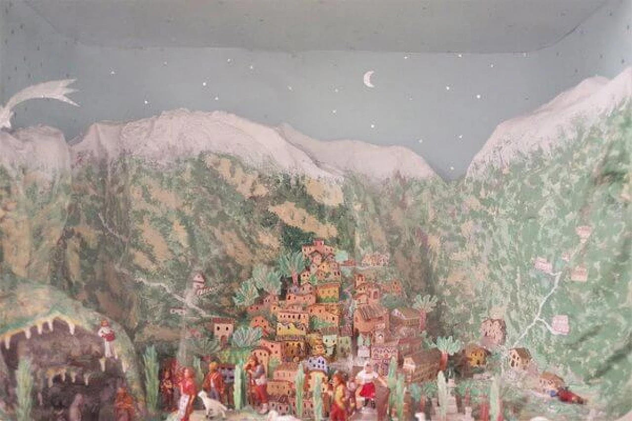 Televisore Grundig con presepe luminoso, anni '50 1407292