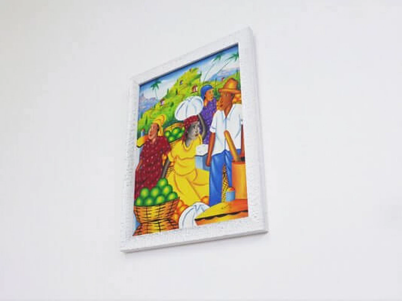 4 Caribbean paintings on canvas, 1990s 1407294