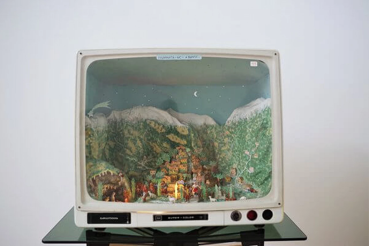Televisore Grundig con presepe luminoso, anni '50 1407305