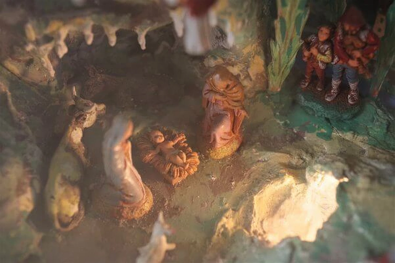 Televisore Grundig con presepe luminoso, anni '50 1407306