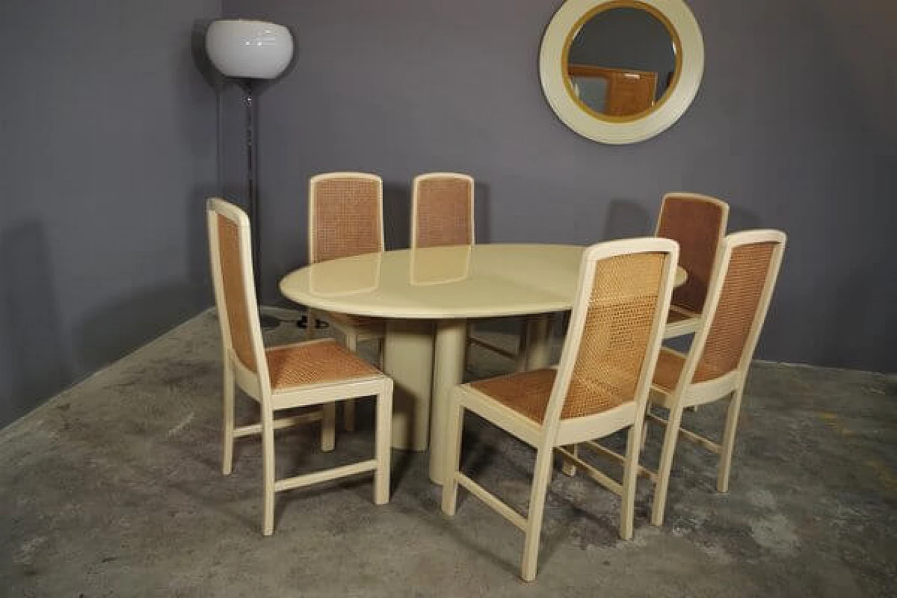 Tavolo e 6 sedie di Mario Sabot, anni '70 1407316