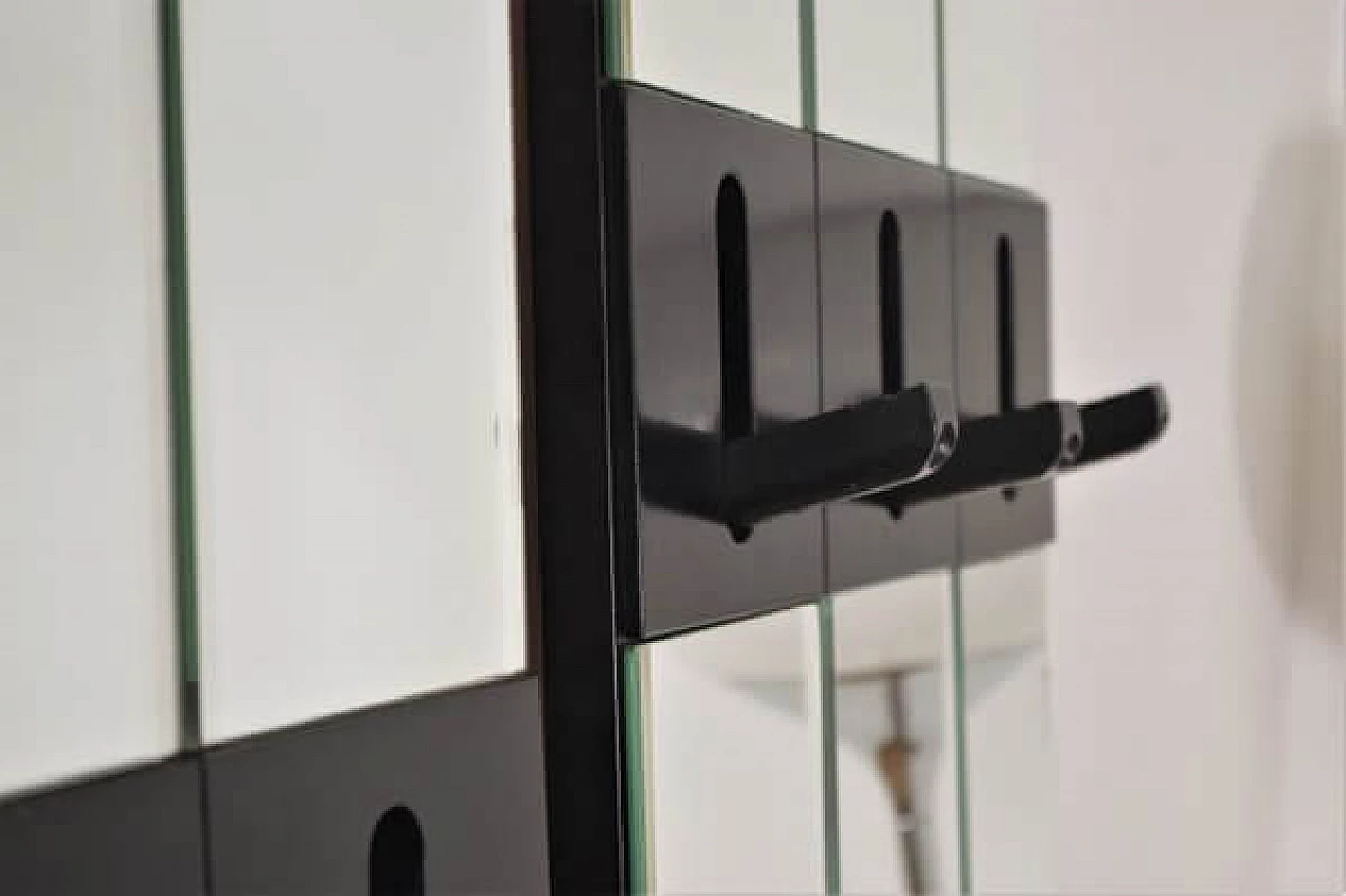 Pair of wall-mounted coat hangers with mirror, 1970s 1407317