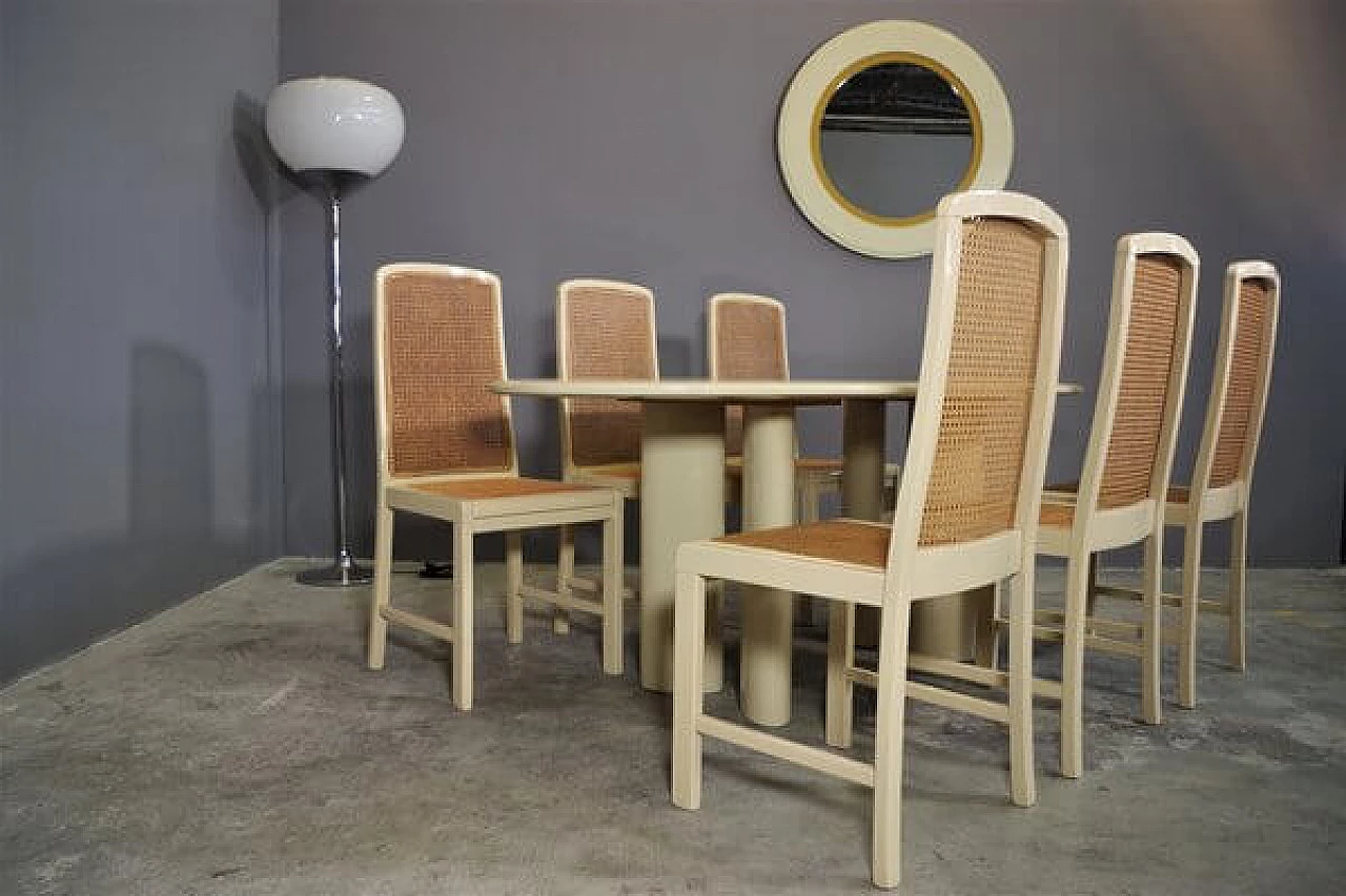 Tavolo e 6 sedie di Mario Sabot, anni '70 1407321