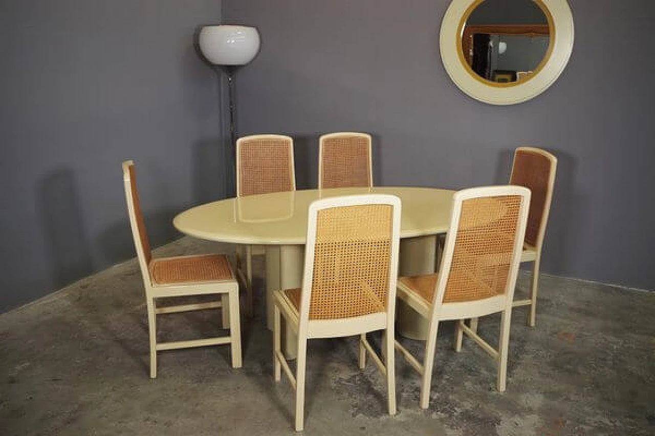 Tavolo e 6 sedie di Mario Sabot, anni '70 1407323