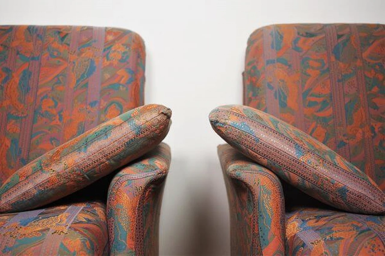 Pair of sofas with walnut structure, 1970s 1407323