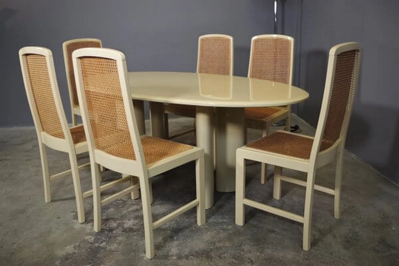 Tavolo e 6 sedie di Mario Sabot, anni '70 1407334