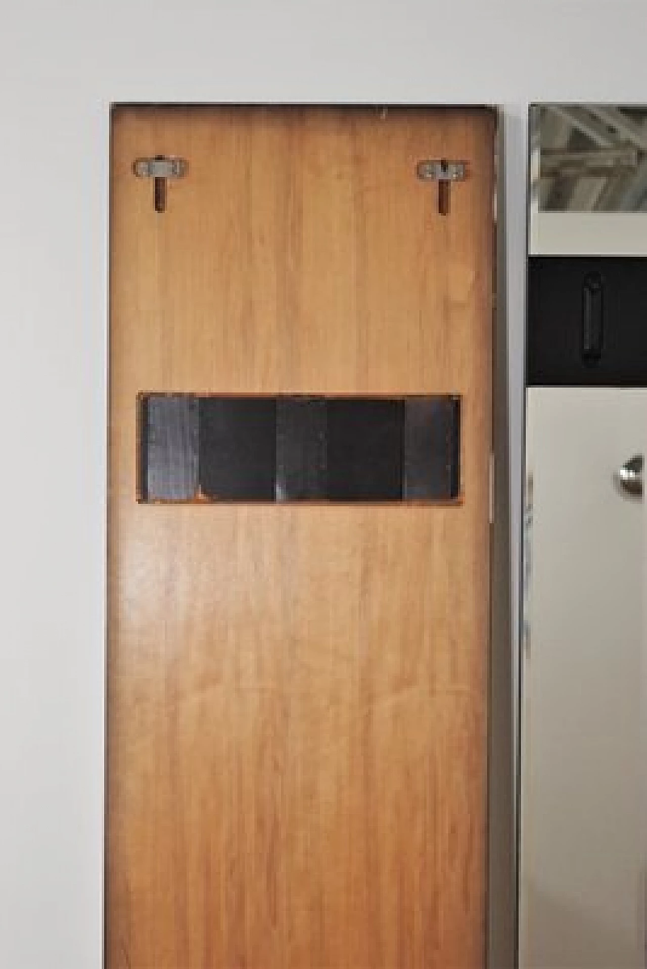 Pair of wall-mounted coat hangers with mirror, 1970s 1407342