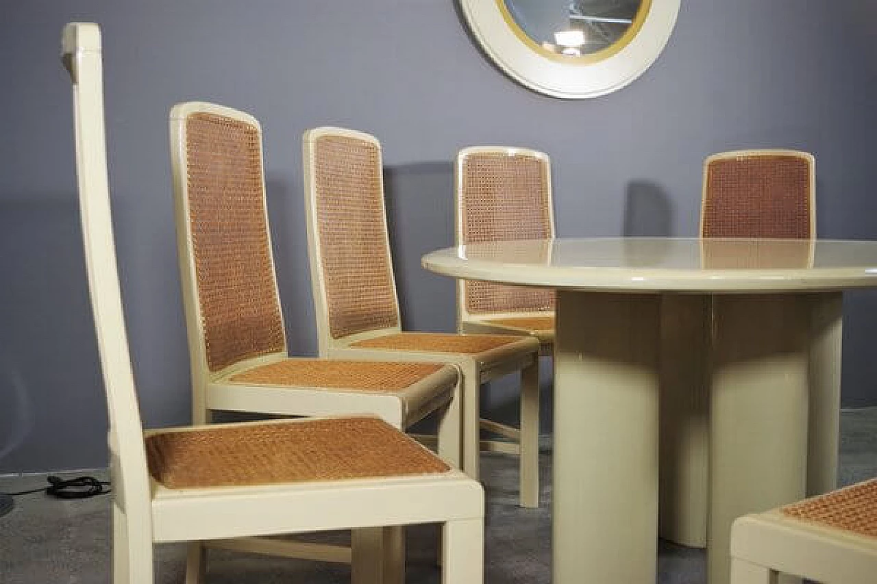Tavolo e 6 sedie di Mario Sabot, anni '70 1407390