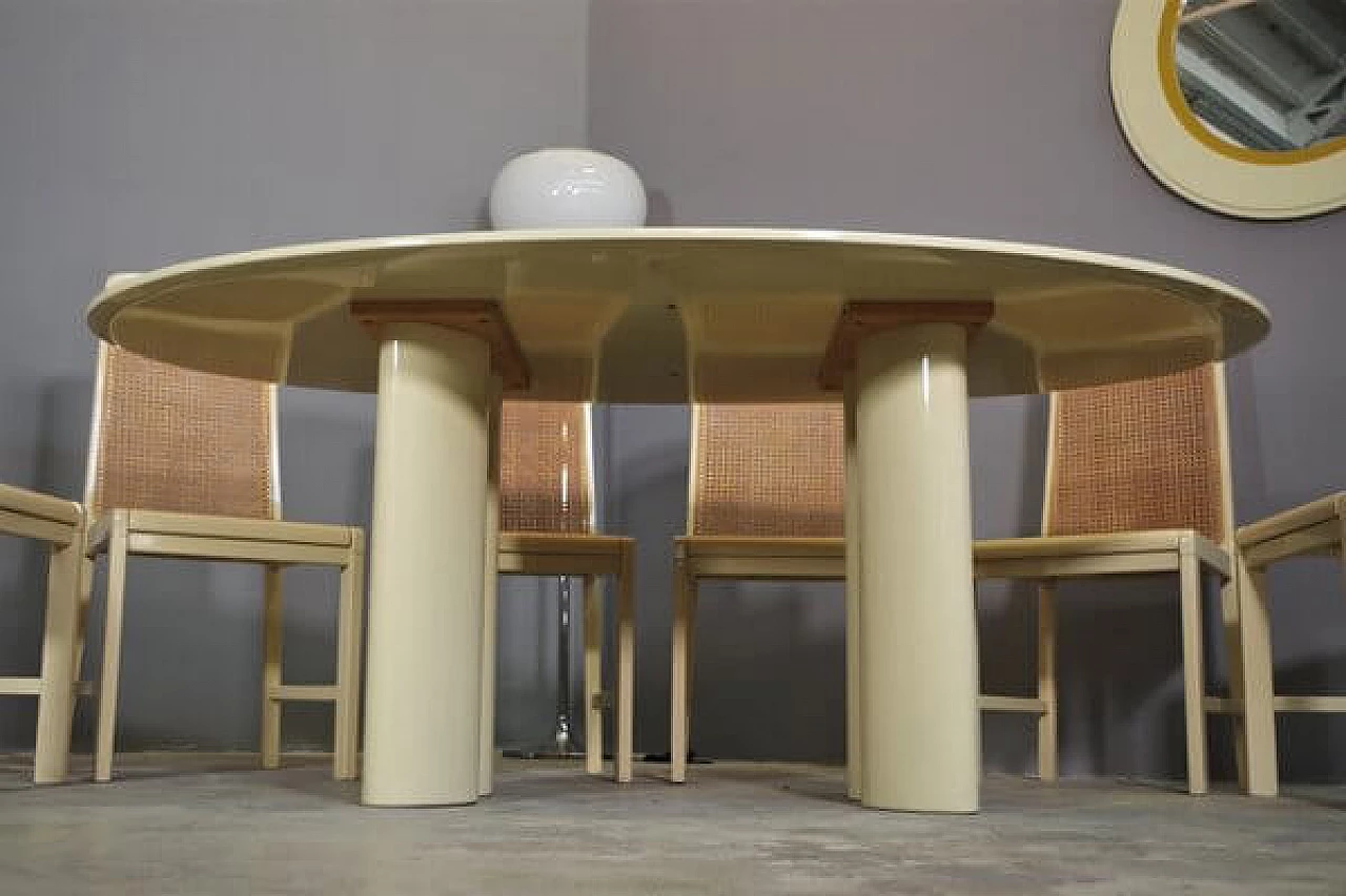 Tavolo e 6 sedie di Mario Sabot, anni '70 1407393