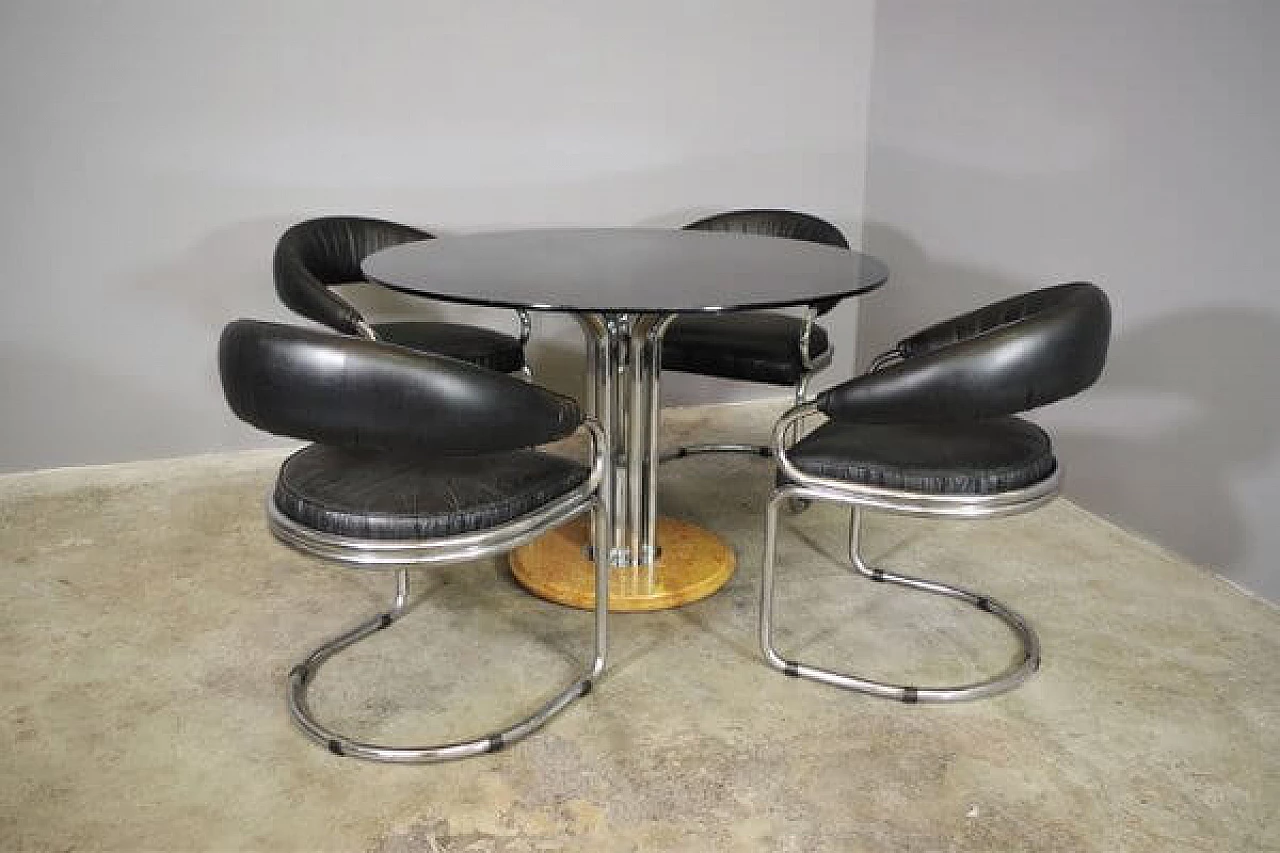 Table and 4 chairs by Giotto Stoppino, 1970s 1407421